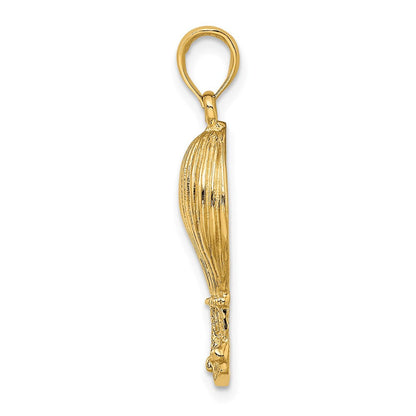14K Gelbgold Polierter Heißluftballon-Charm