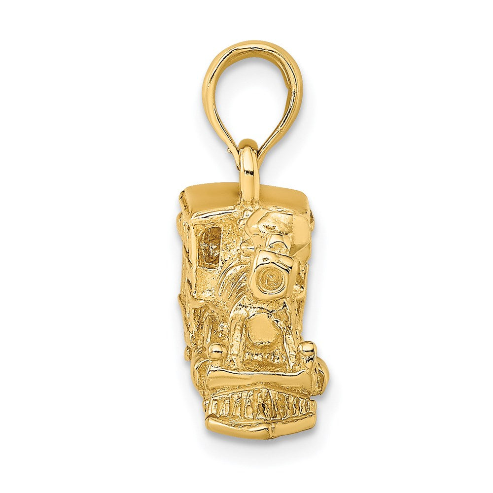 14K Gelbgold 3-D Lokomotive-Charm