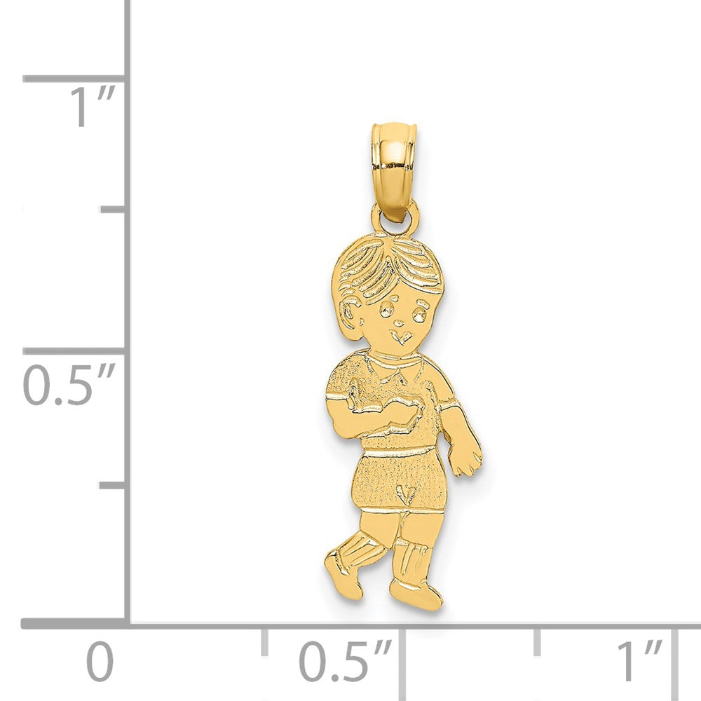 14K Gelbgold Little Junge Walking Charm