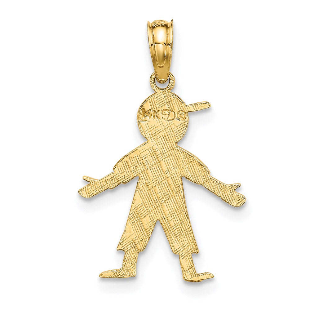 14K Gelbgold Junge mit Baseball Cap Charm