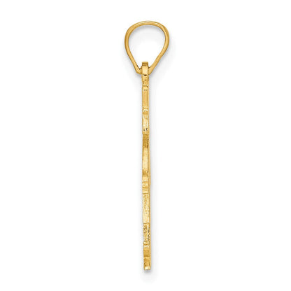 14K Gelbgold Mädchen Charm