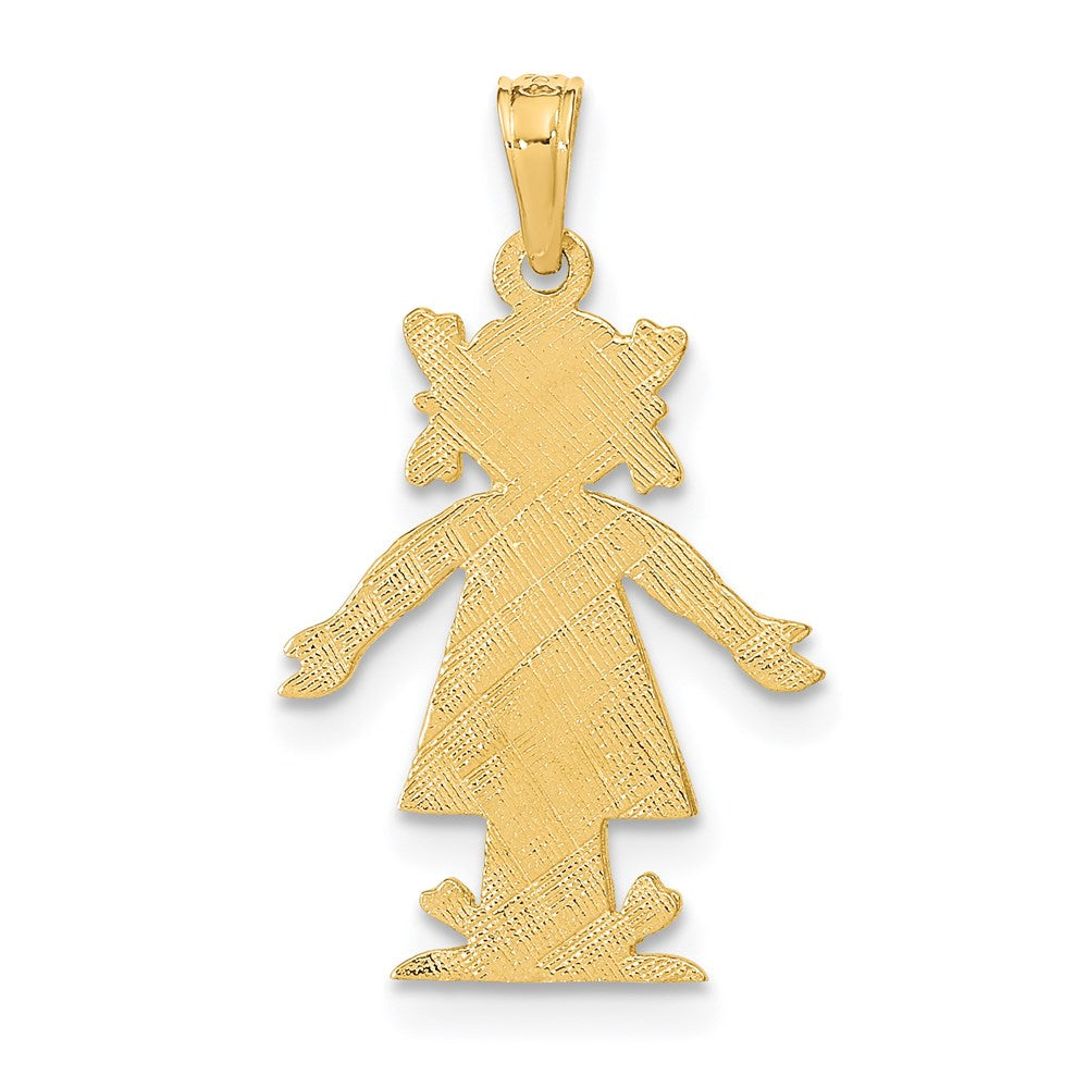 14K Gelbgold Mädchen Charm
