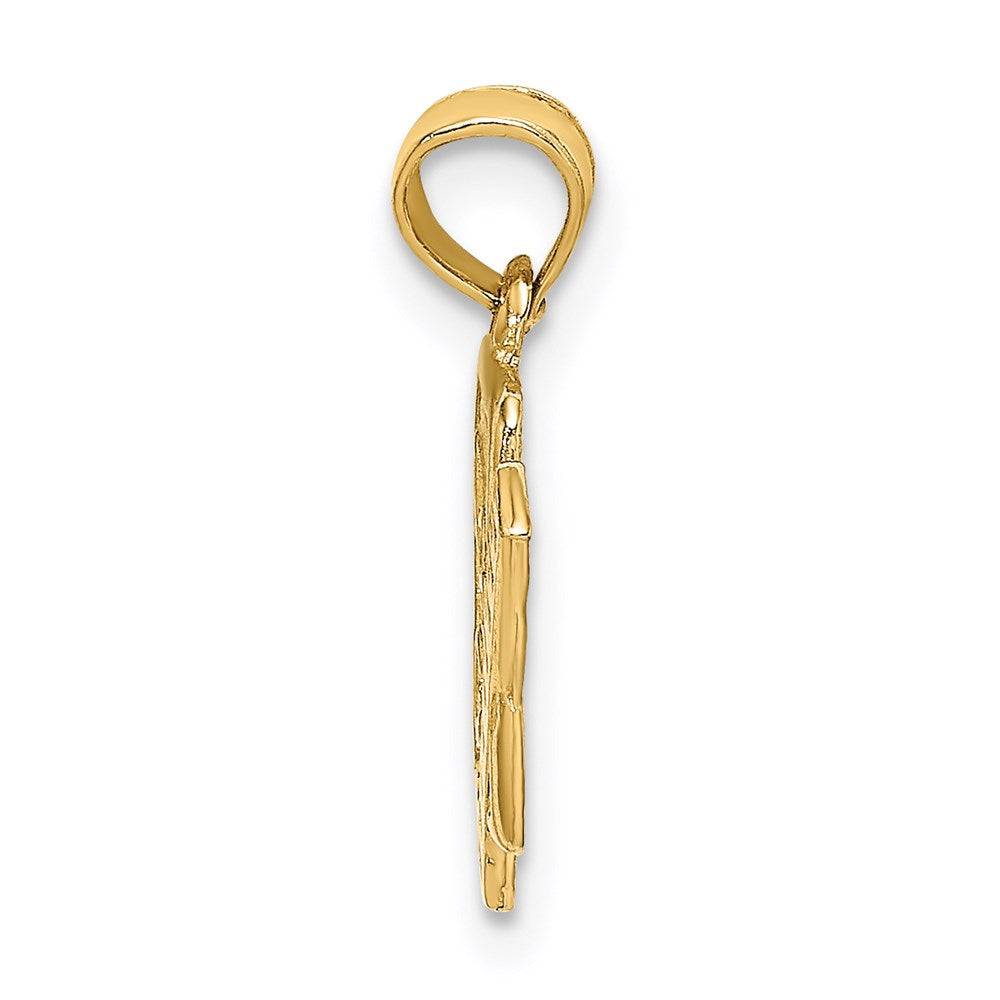 14K Gelbgold School Book und Ruler Charm