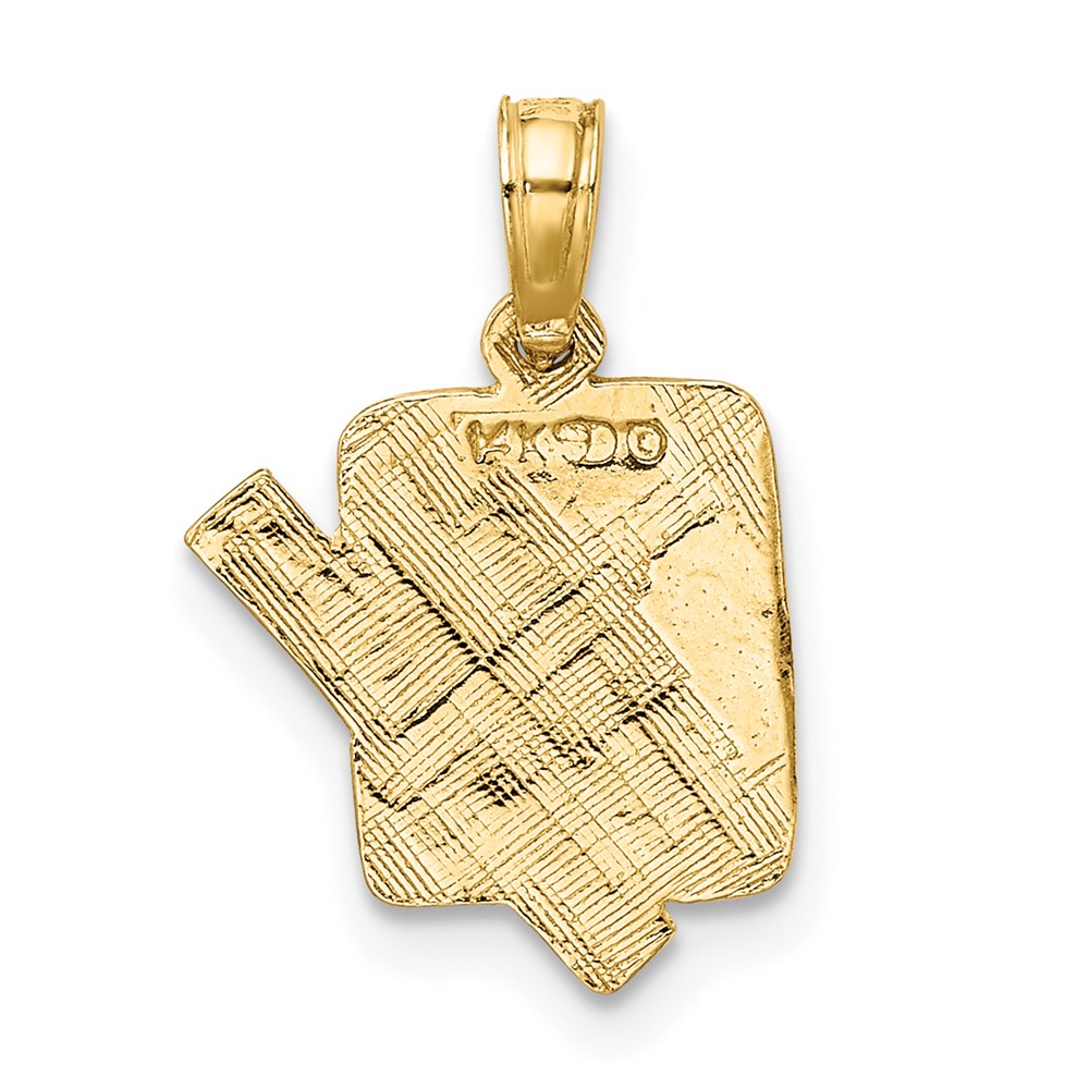 14K Gelbgold School Book und Ruler Charm