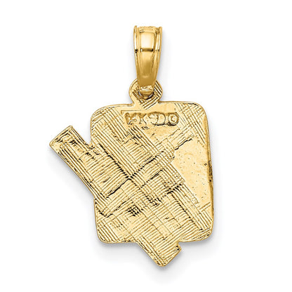 14K Gelbgold School Book und Ruler Charm