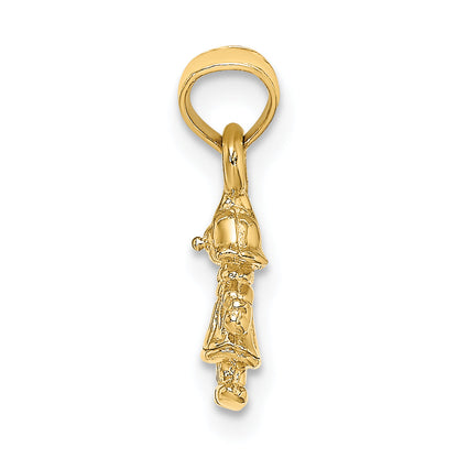 14K Gelbgold 3-d Mini Doll Charm