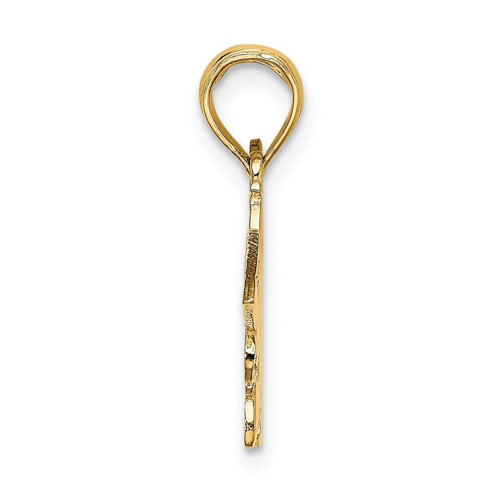 14K Gelbgold Charm "ID RATHER BE FLYING