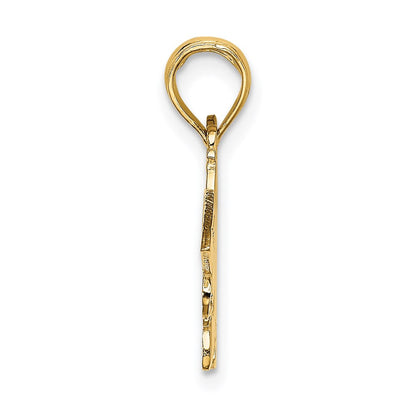 14K Gelbgold Charm "ID RATHER BE FLYING