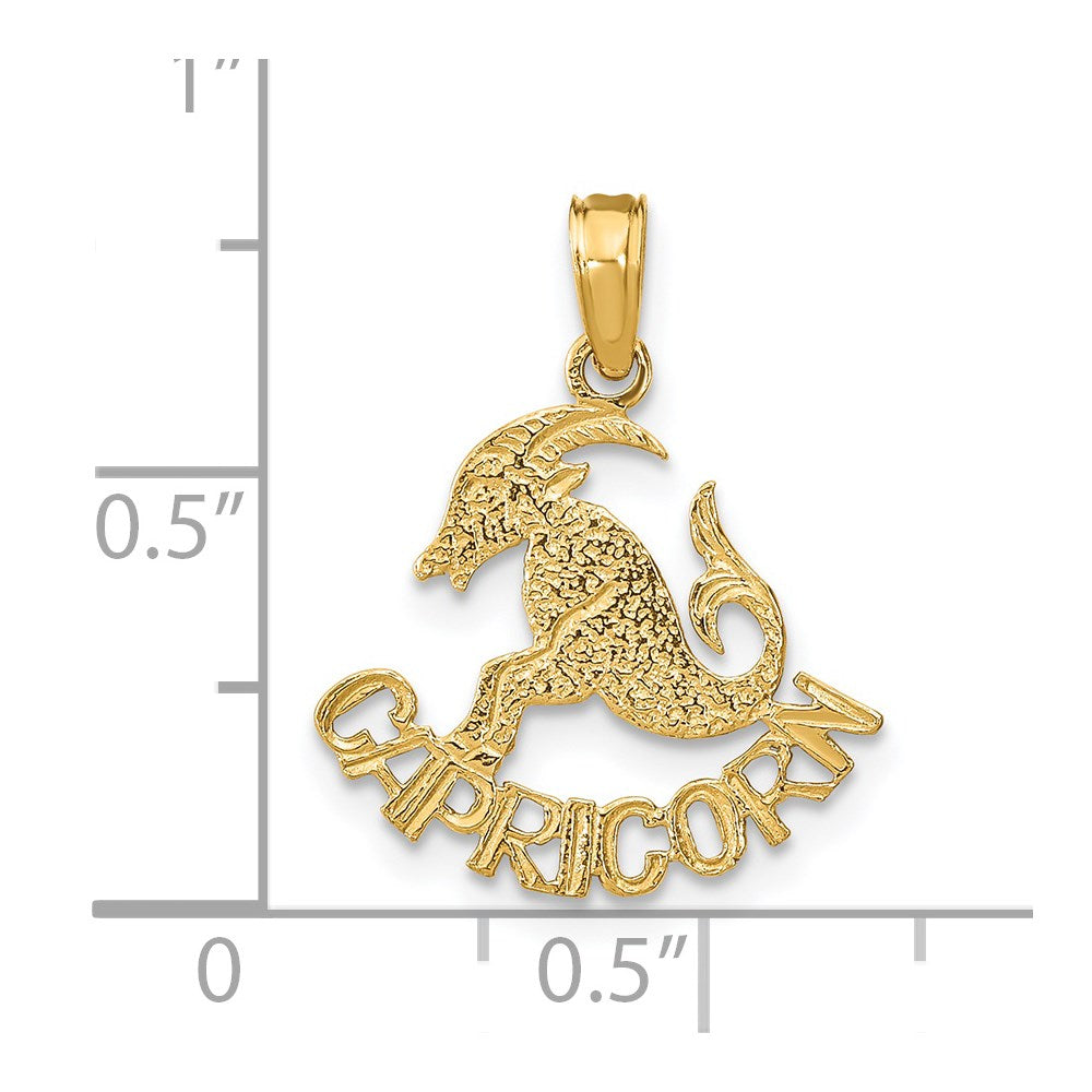 14K Gelbgold Capricorn Tierkreis Charm