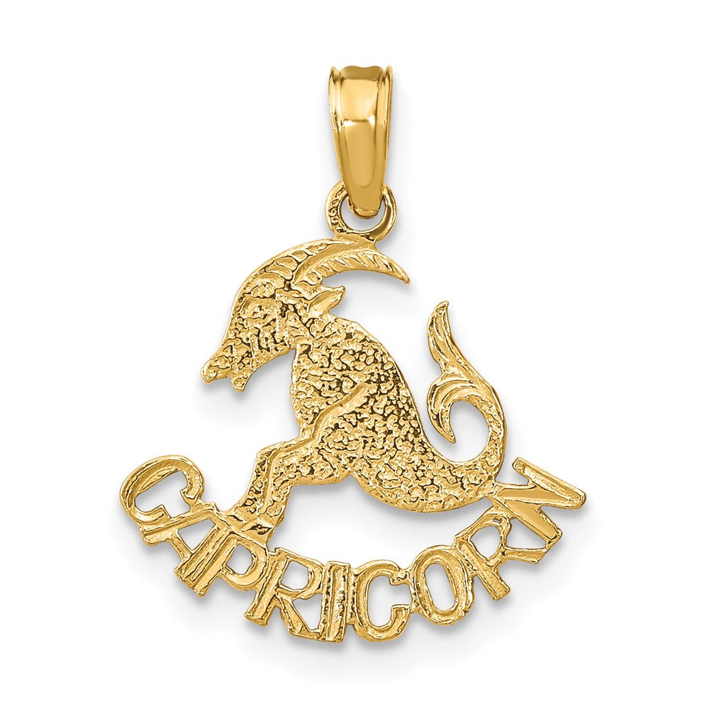 14K Gelbgold Capricorn Tierkreis Charm