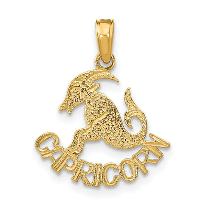 14K Gelbgold Capricorn Tierkreis Charm
