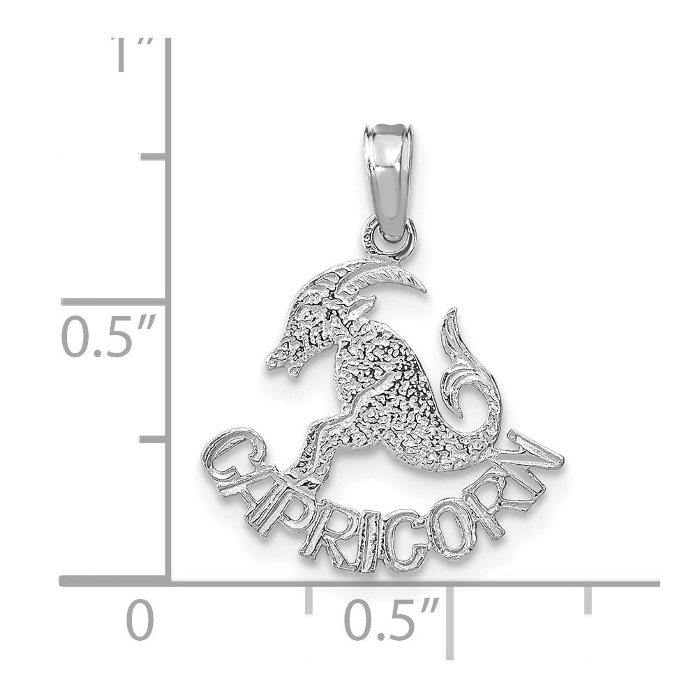 14K Weißgold Wg Capricorn Tierkreis Charm