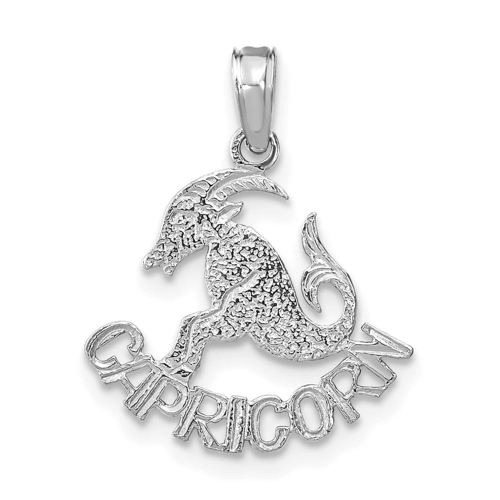 14K Weißgold Wg Capricorn Tierkreis Charm