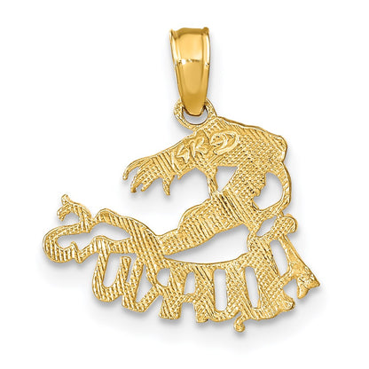 14K Gelbgold Aquarius Tierkreis Charm