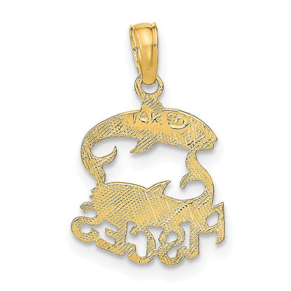 14K Gelbgold Pisces Tierkreis Charm