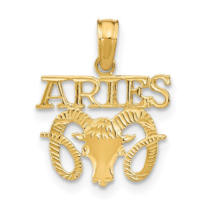 14K Gelbgold Aries Tierkreis Charm