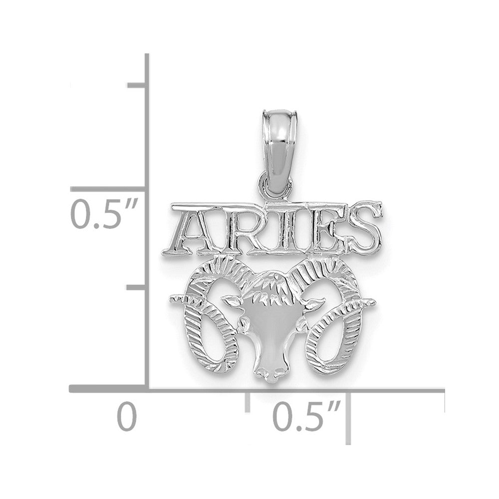 14K Weißgold Wg Aries Tierkreis Charm