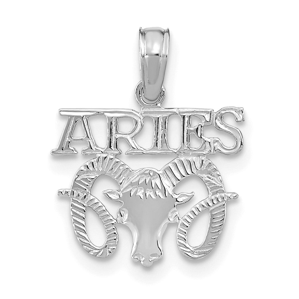14K Weißgold Wg Aries Tierkreis Charm