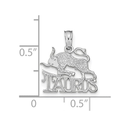 14K Weißgold Wg Taurus Tierkreis Charm