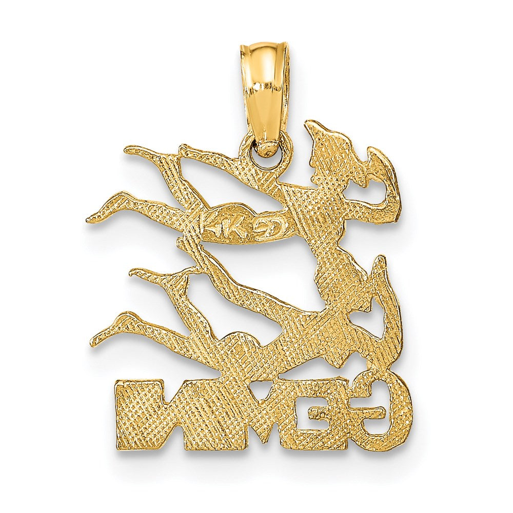 14K Gelbgold Gemini Tierkreis Charm