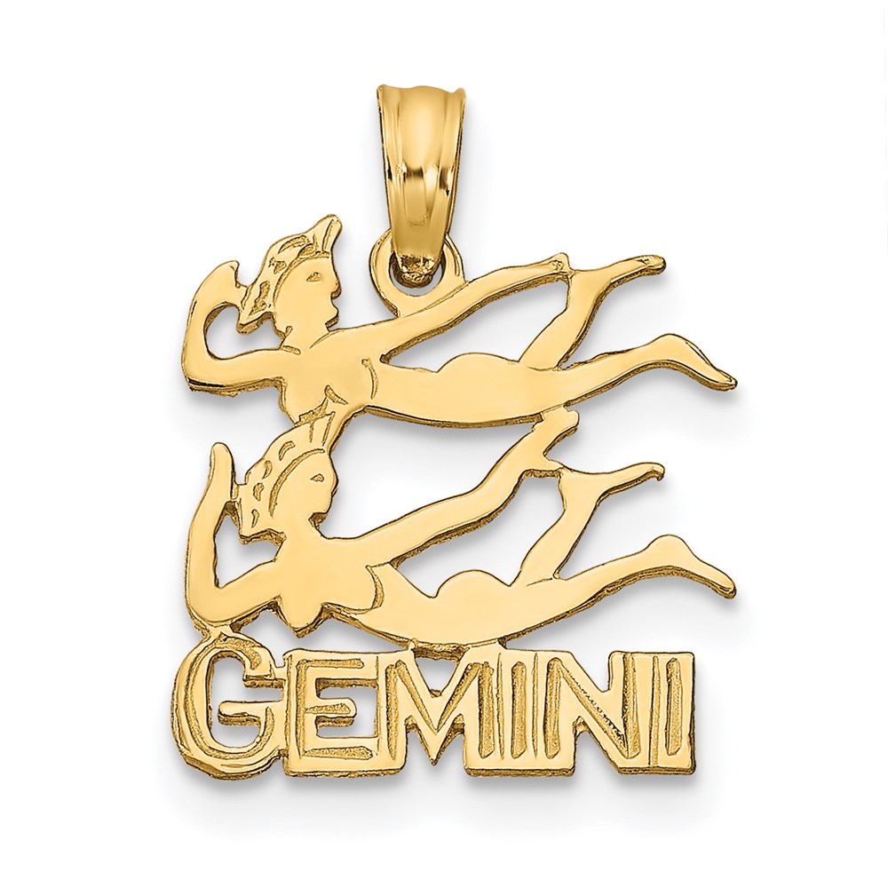 14K Gelbgold Gemini Tierkreis Charm