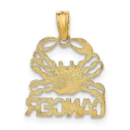 14K Gelbgold Cancer Tierkreis Charm