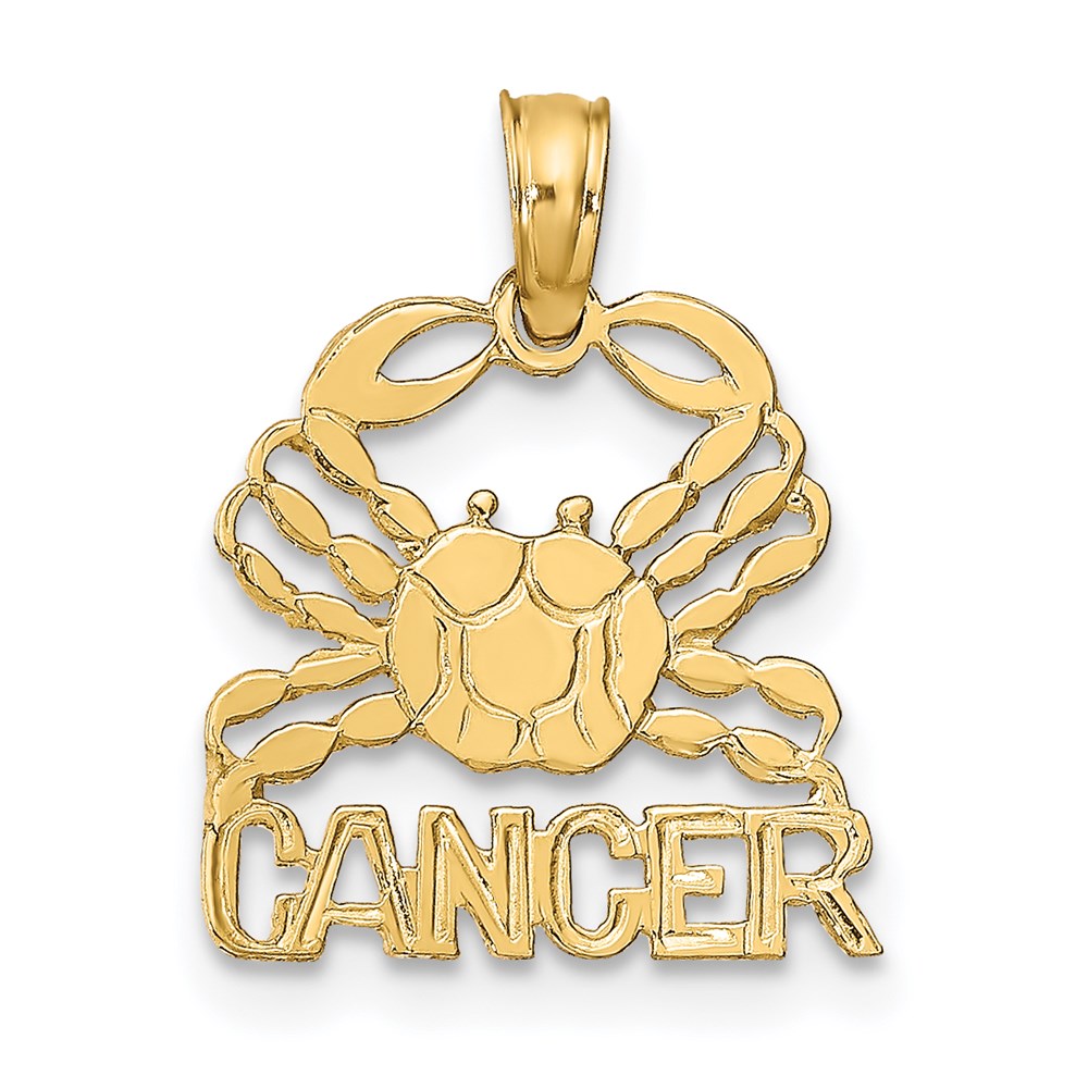 14K Gelbgold Cancer Tierkreis Charm