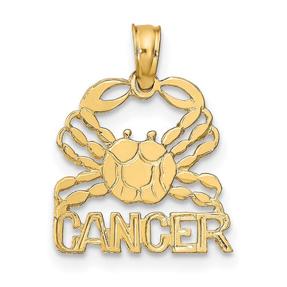 14K Gelbgold Cancer Tierkreis Charm