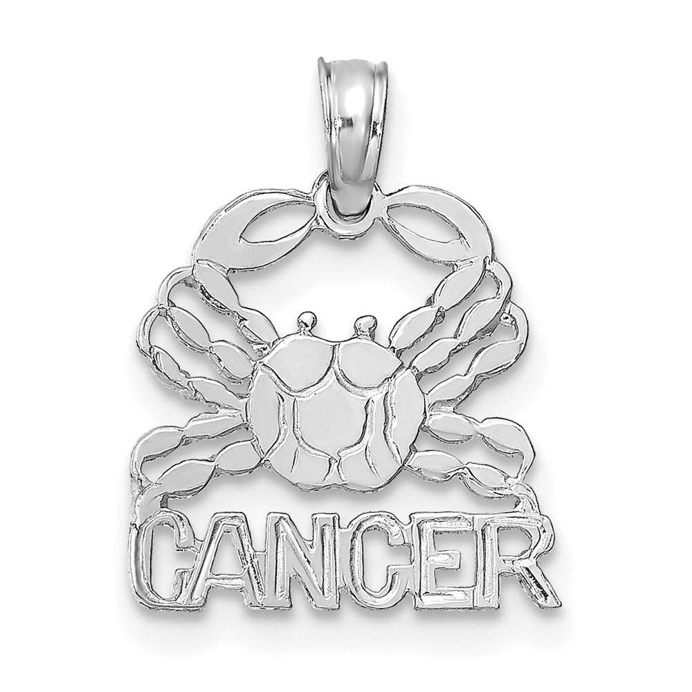 14K Weißgold Wg Cancer Tierkreis Charm