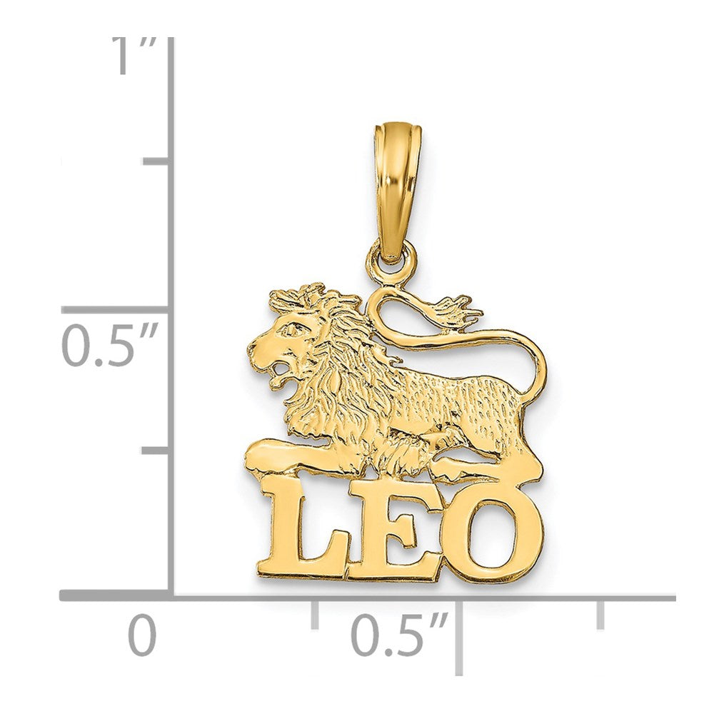 14K Gelbgold Leo Tierkreis Charm