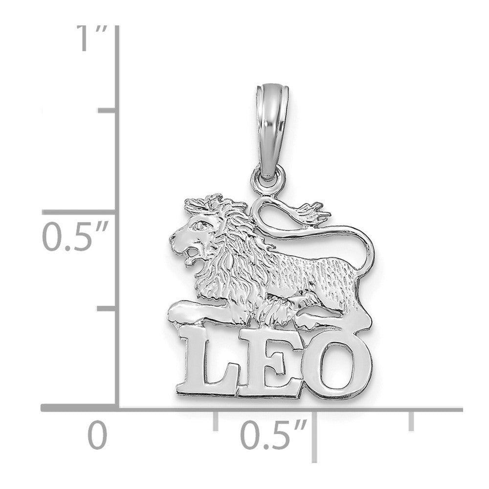14K Weißgold Wg Leo Tierkreis Charm