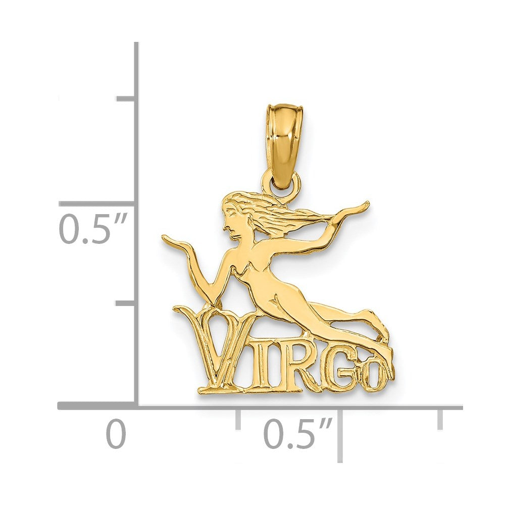 14K Gelbgold Virgo Tierkreis Charm