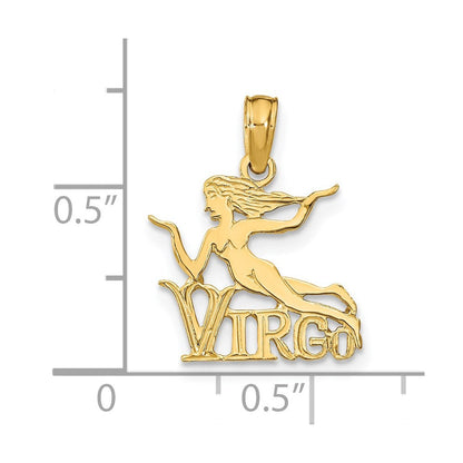 14K Gelbgold Virgo Tierkreis Charm