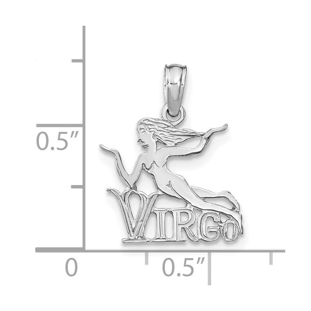 14K Weißgold Wg Virgo Tierkreis Charm
