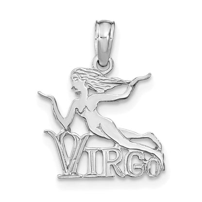 14K Weißgold Wg Virgo Tierkreis Charm