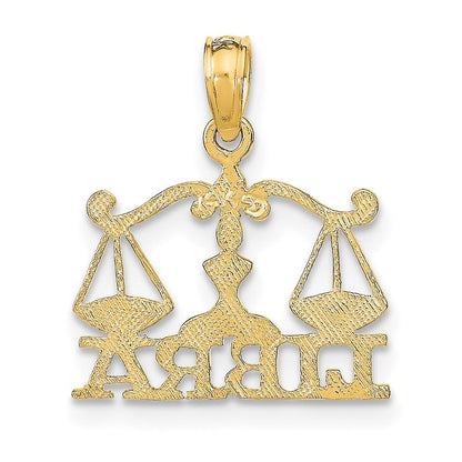 14K Gelbgold Libra Tierkreis Charm