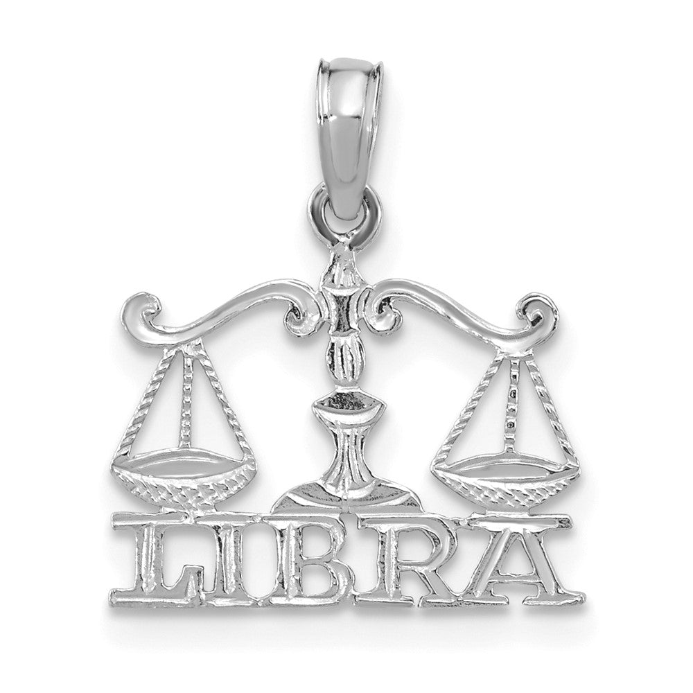 14K Weißgold Wg Libra Tierkreis Charm