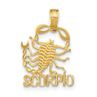 14K Gelbgold Scorpio Tierkreis Charm
