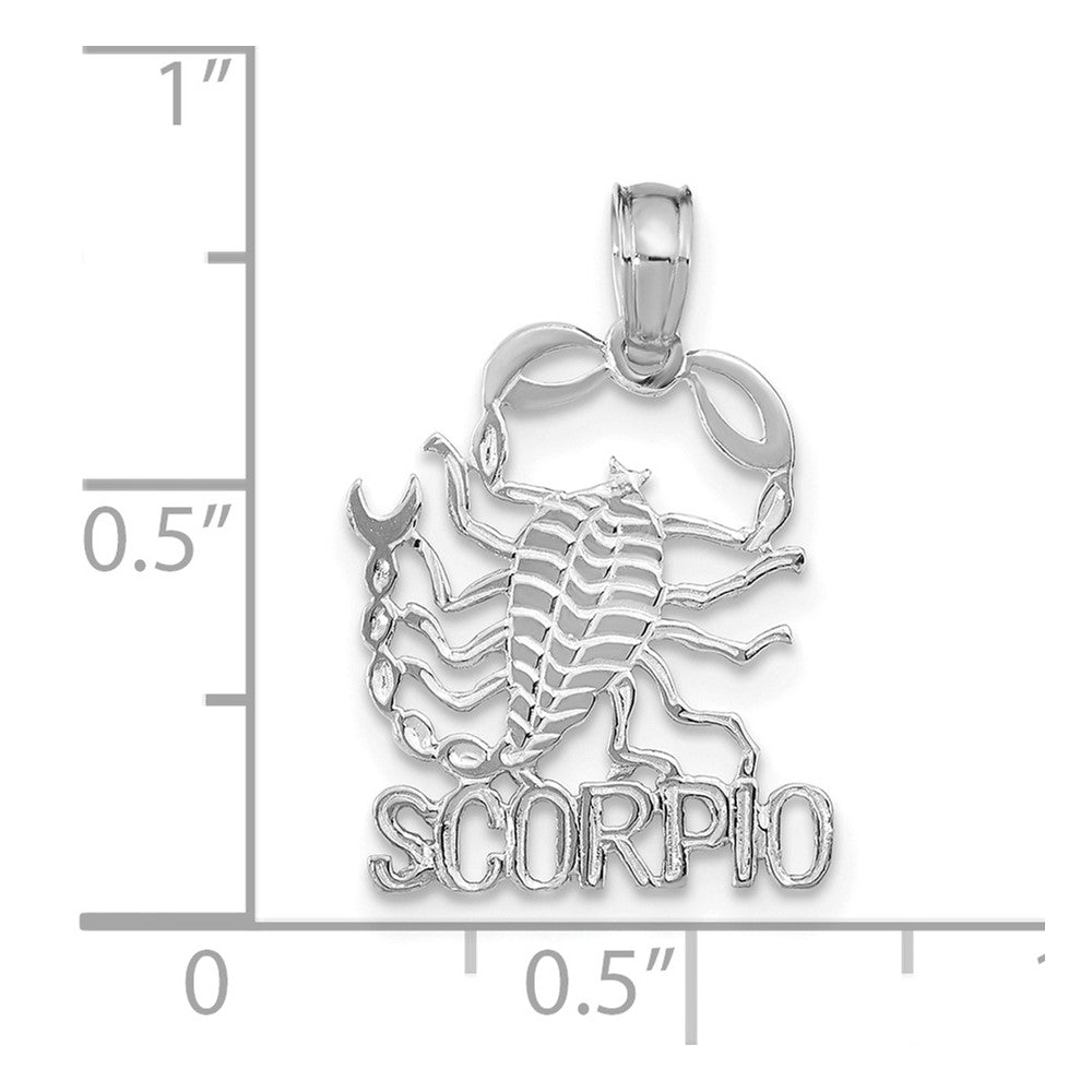 14K Weißgold Wg Scorpio Tierkreis Charm