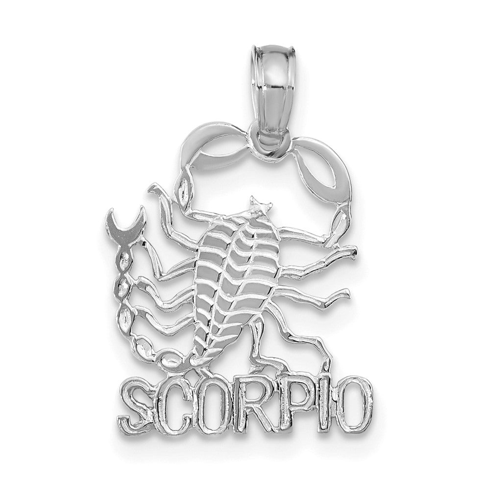14K Weißgold Wg Scorpio Tierkreis Charm
