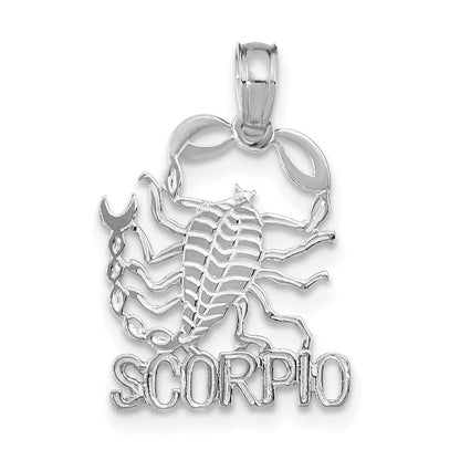 14K Weißgold Wg Scorpio Tierkreis Charm