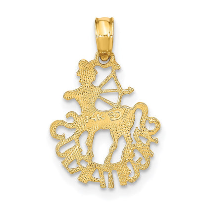 14K Gelbgold Sagittarius Tierkreis Charm