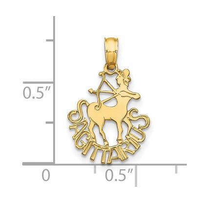 14K Gelbgold Sagittarius Tierkreis Charm