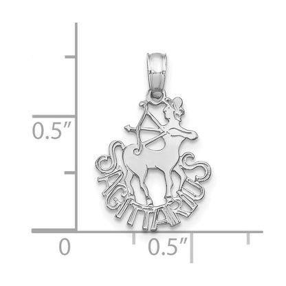 14K Weißgold Wg Sagittarius Tierkreis Charm