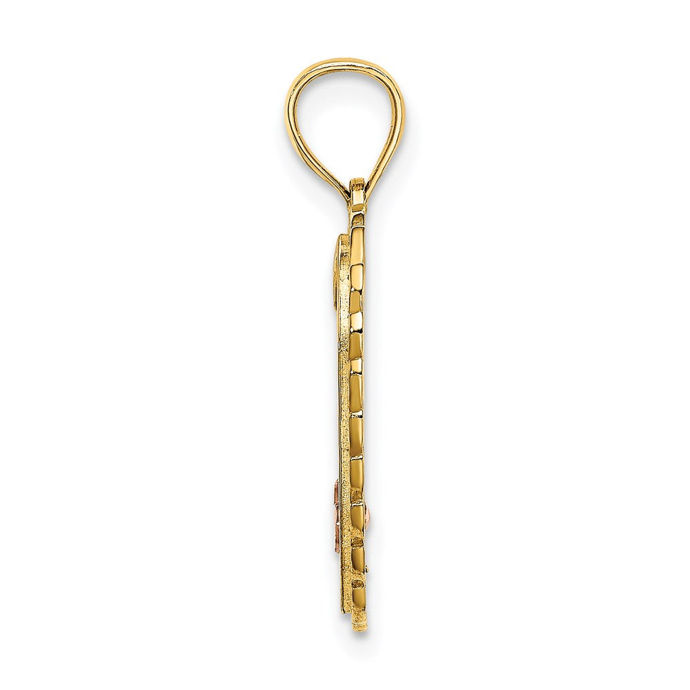 14K Bicolor Gold Weißrhodium „SWEET 16“ Charm in Herzform