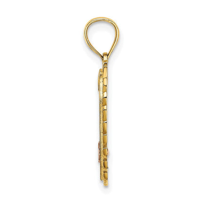 14K Bicolor Gold Weißrhodium „SWEET 16“ Charm in Herzform