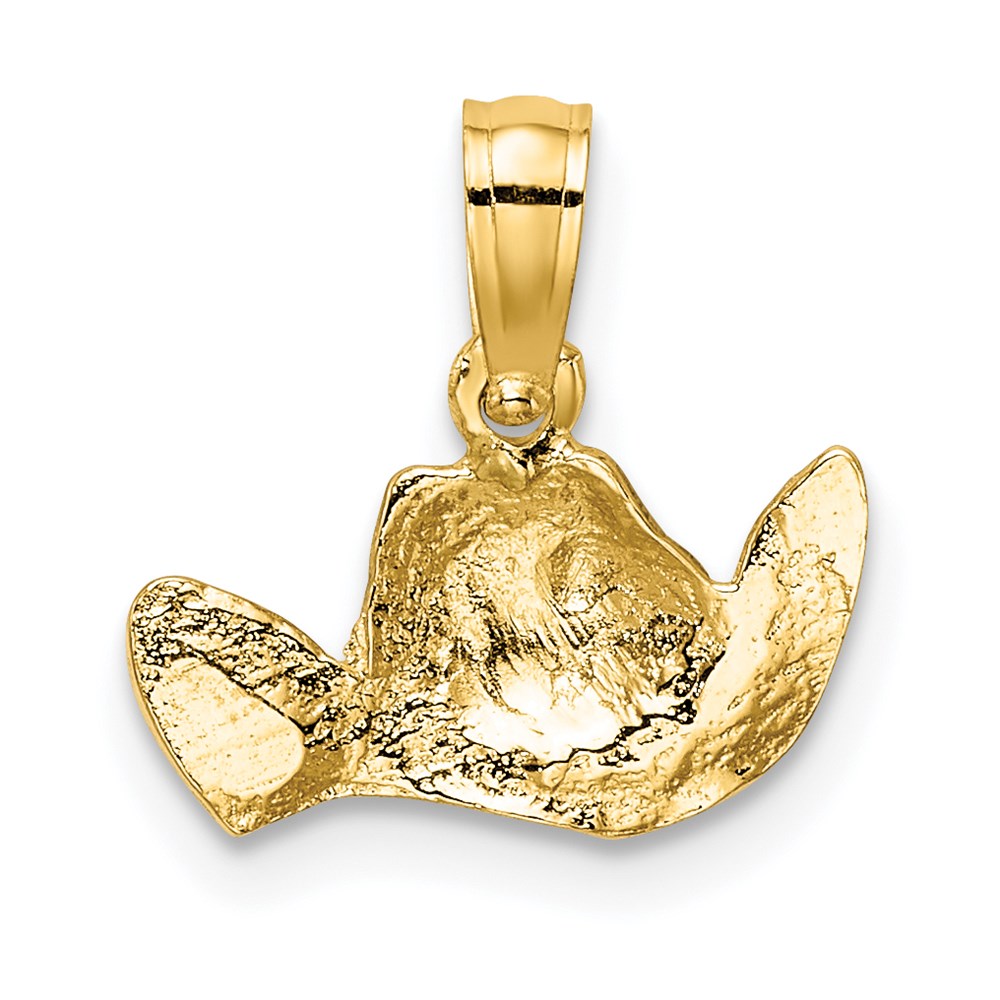 14K Gelb & Rhodium mit Cowboy Hat Charm