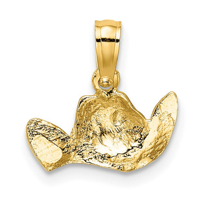14K Gelb & Rhodium mit Cowboy Hat Charm