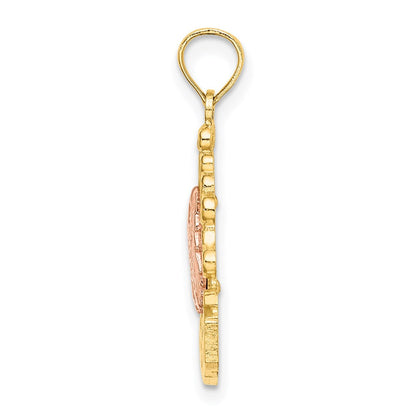 14K Bicolor-Gold Charm „ICH LIEBE MEXIKO" mit Adler