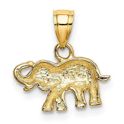 14K Gelb & Rhodium mit Klein Elefant Charm